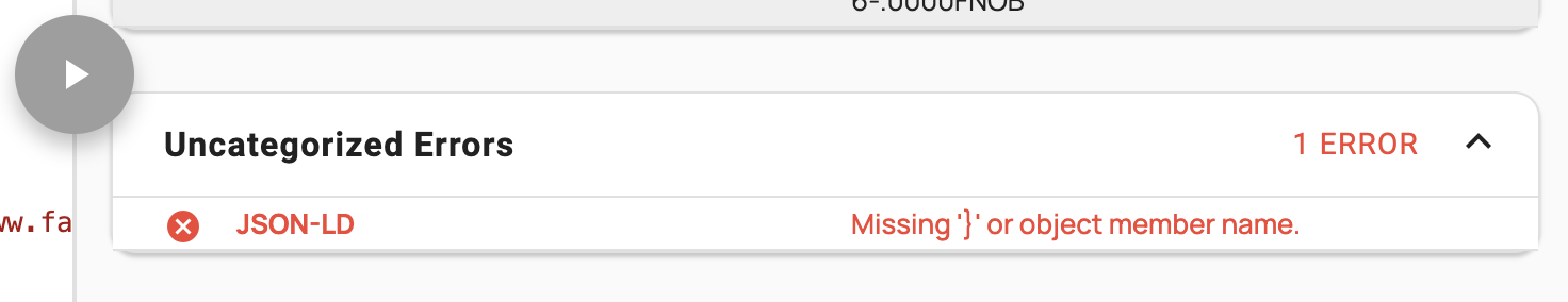結構化數據錯誤