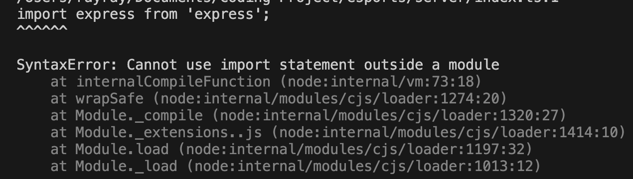typescript import error
